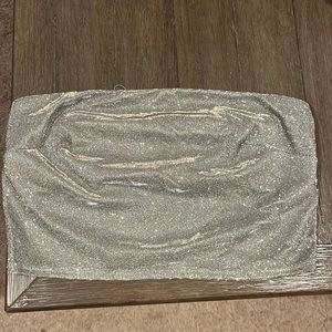 Silver sparkly Wild Fable tube top